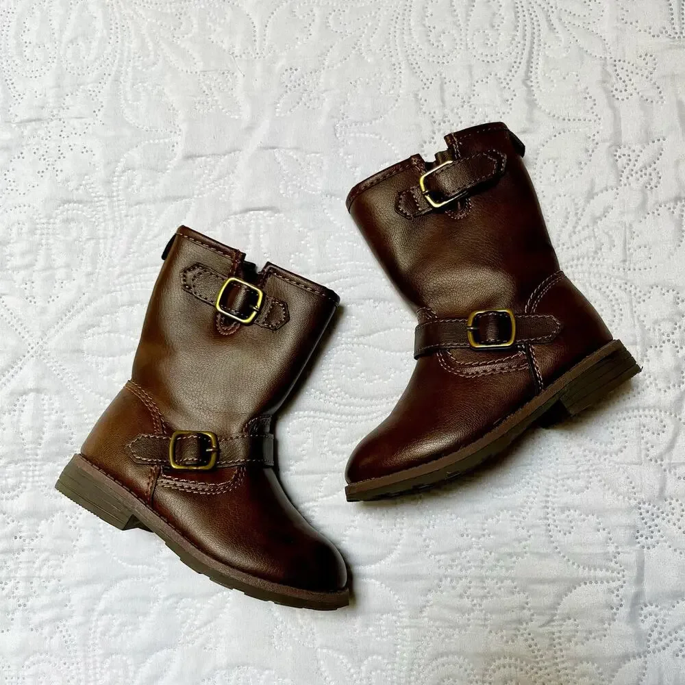 Carter’s Brown Buckle Riding Boots Size 8
